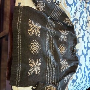 Banana Republic Black and White Crewneck Sweater